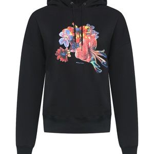 Paul Smith PS Black Logo Organic Hawaiian Sweatshirt Hoodie Hoody Floral - XS